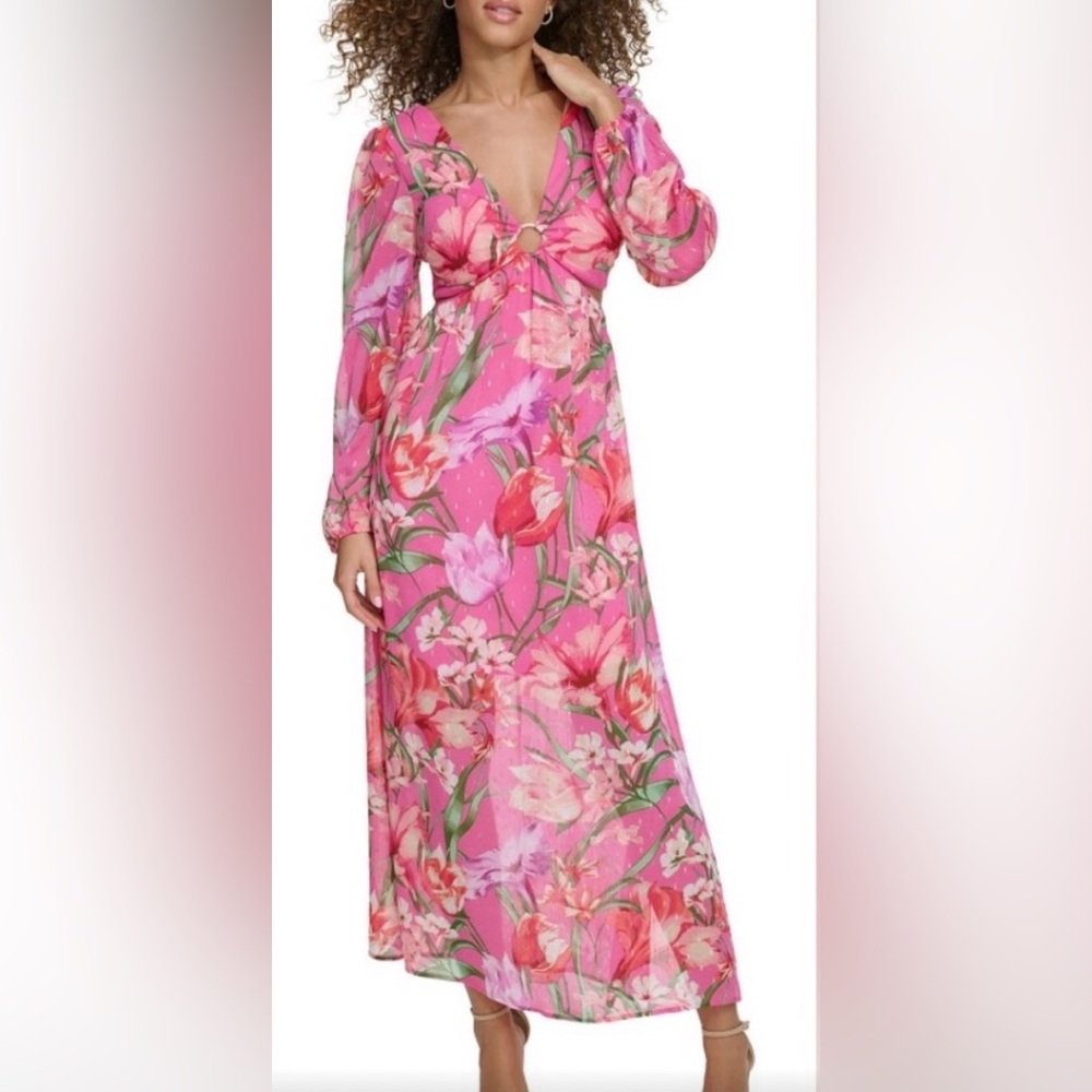 Siena Pink Floral Maxi Size 14